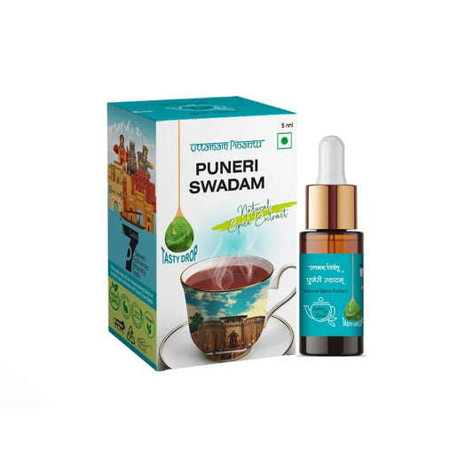 Combo Pack of Puneri Swadam | Kochi Elaichee | Assam Ki Tazgi | 5ml, 180 Drops Each | Authentic Indian Spice & Flavor Extracts