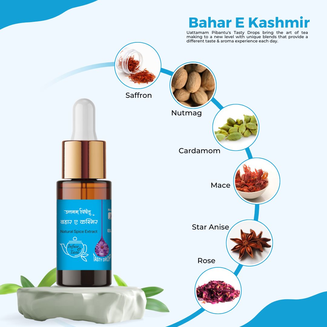 Combo Pack of Bahar e kashmir, Kochi Elachiee, Ginger (3x5ml, 180 Drops)