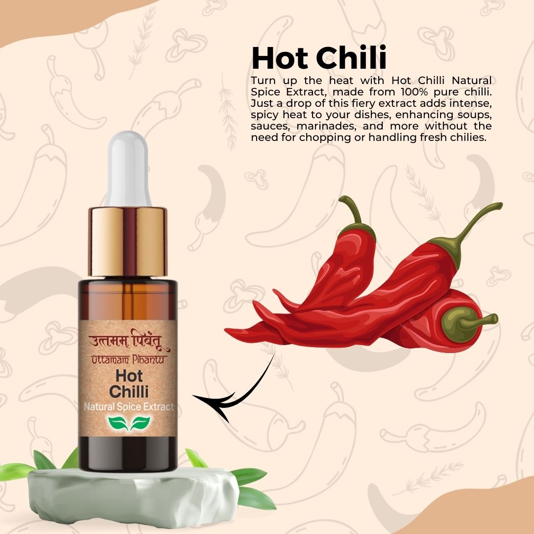 Combo pack of 3 Spice Extract Drops – Nutmeg, Hot Chilli, Bourbon Vanilla (30ml, 2x5ml & 1x20ml)