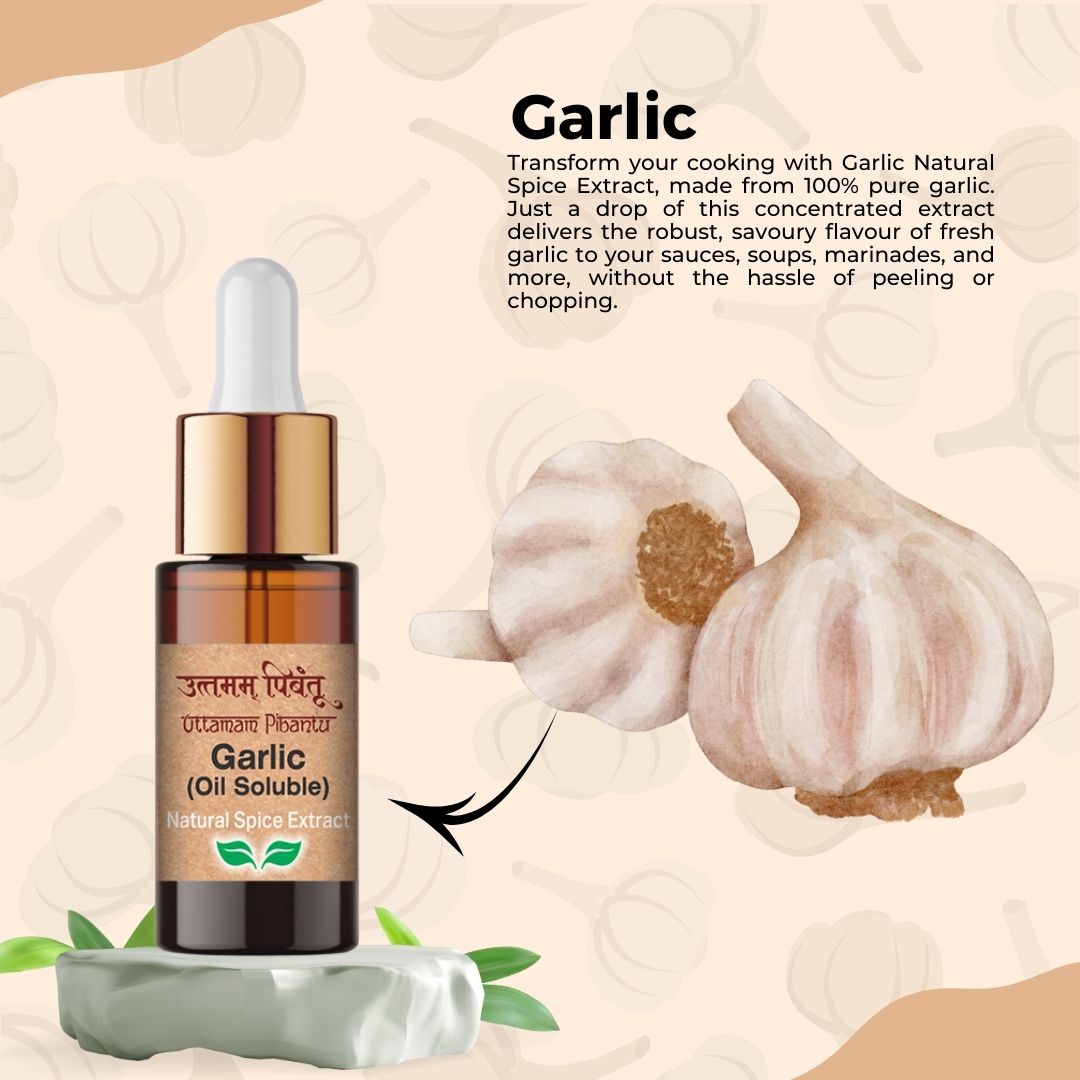 Combo Pack of 3 Spice Extract Drops – Cardamom, Ginger, Garlic (5ml, 3 x 180 Drops)