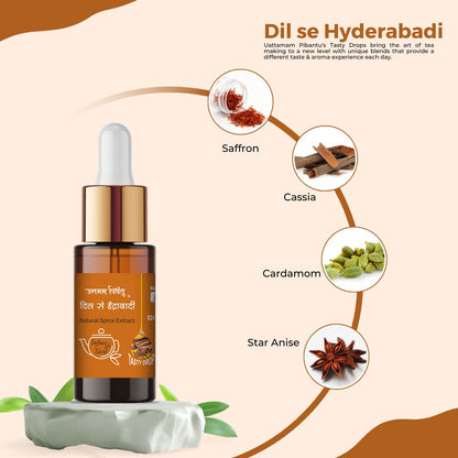 Combo Pack of Dil Se Hyderabadi | Assam Ki Tazgi | Cardamom | 5ml, 180 Drops Each | Premium Indian Spice & Flavor Extracts