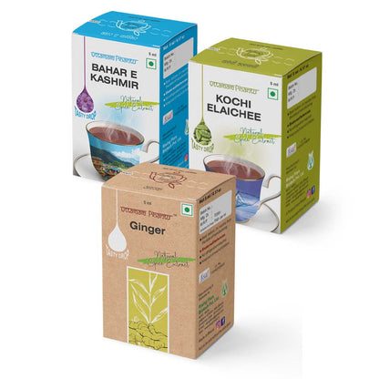 Combo Pack of Bahar e kashmir, Kochi Elachiee, Ginger (3x5ml, 180 Drops)