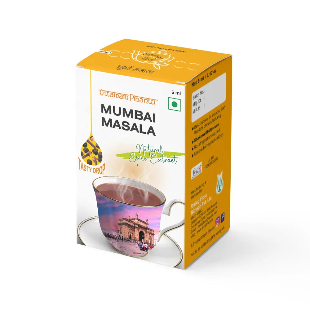 Combo Pack of Bahar e Kashmir | Mumbai Masala | Lemon G | Hot Chilli | Garlic | 5ml, 180 Drops Each | Bold Spice & Flavor Extracts for Culinary & Beverage
