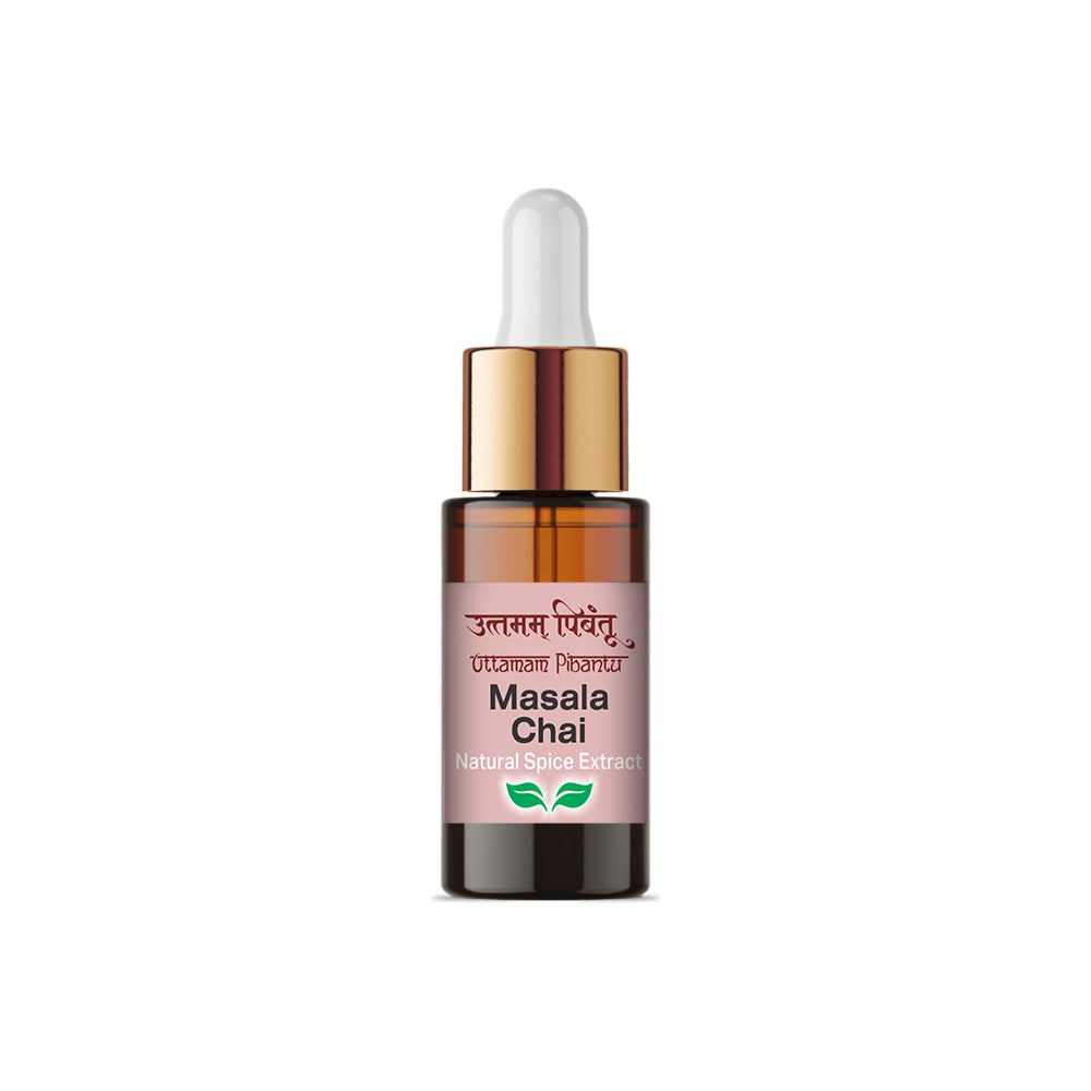 Combo Pack of Masala Chai | Lemon G | Cardamom | Nutmeg | Ginger | 5ml, 180 Drops Each | Premium Spice & Herbal Extracts for Teas and Culinary Delights